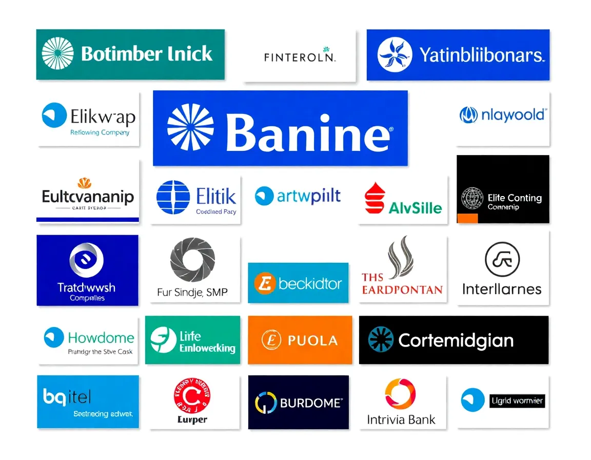 A collage of logos from top Indian banking and financial services companies.