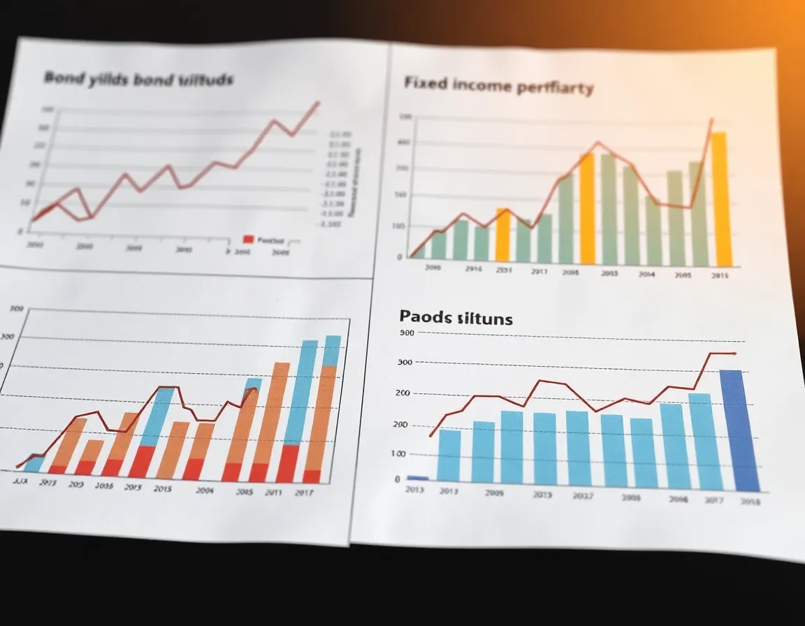 Charts and graphs showing bond yields and fixed income performance.